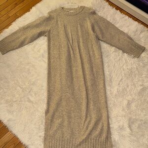 Primark Long Sleeve Beige Sweater Dress